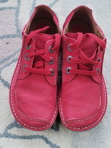 Clarks red nubuck leather - clarks,