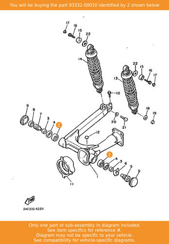 Yamaha bearing 93332 00010 - bearing,, 93332-00010