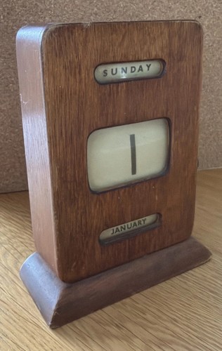 Vintage wooden perpetual date - vintage,