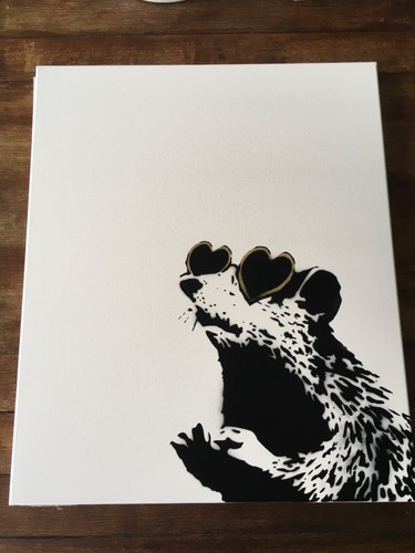 Mrs banksy ratheart canvas - ratheart,