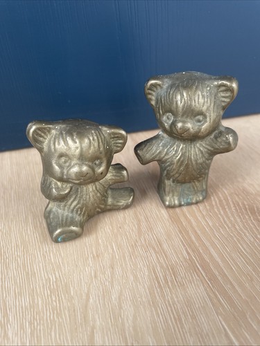 Pair vintage brass - of, teddy