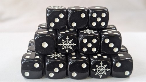 Chaos symbol dice 16mm - dice,