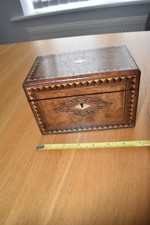 Antique Wooden Tea Caddy