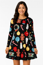 Womens Christmas Swing Dress