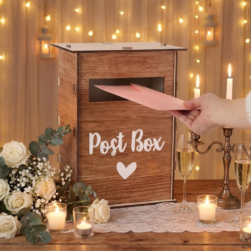 Wooden wedding card - card, for