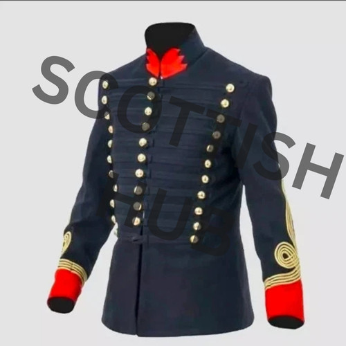 Men black military hussar - black,