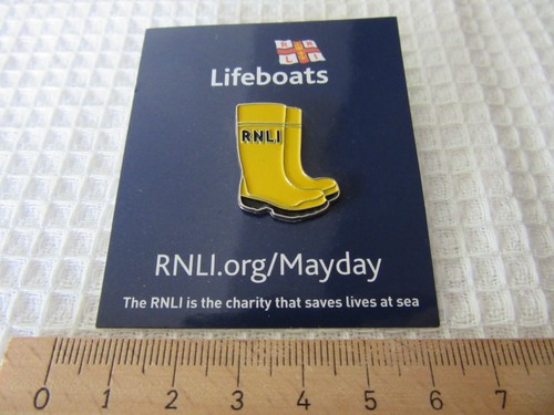 Rnli wellington boots pin - boots,
