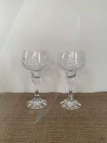Pair vintage crystal glass - pair,