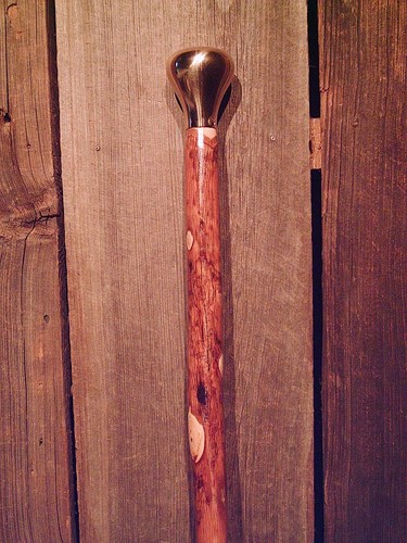 Walking stick brass knob - stick,