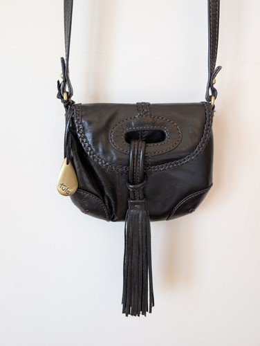 Tula leather tassel shoulder - leather,