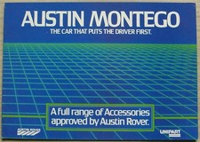 AUSTIN MONTEGO ACCESSORIES By UNIPART Car Sales Brochure c1986 #840003