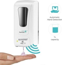 1000ml Automatic Soap Dispenser Sanitiser Hands Free IR Sensor Touchless White