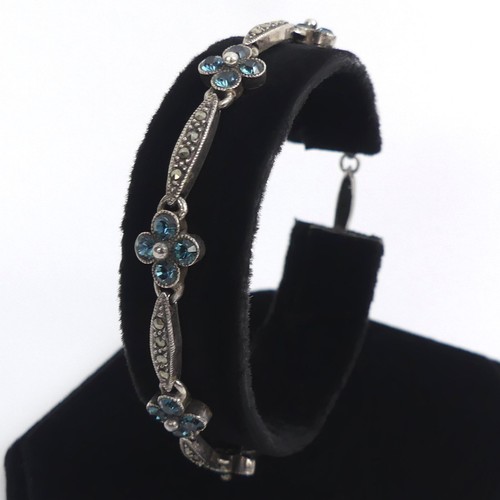 Sterling silver marcasite - silver,