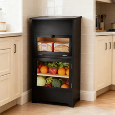 Black Stackable Wooden Potato