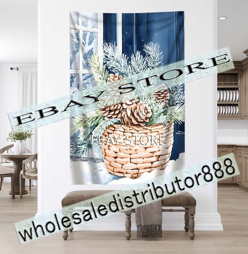 Pine basket tapestry - basket,