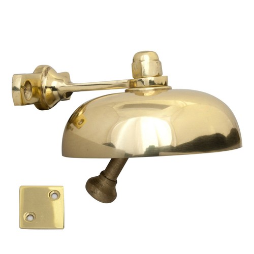Shop door bell polished - , brass