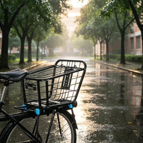 Folding rear bike - rear, basket