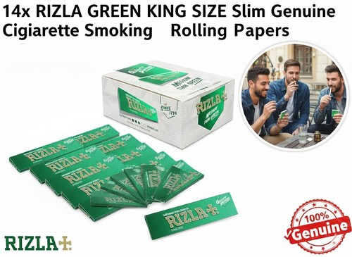 14x rizla green king - rizla, slim