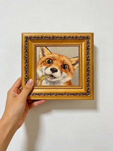 Funny fox eating - fox, original