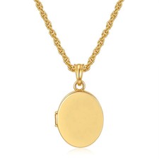 Women 9ct Gold Locket Necklace