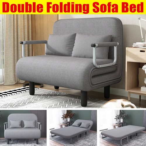 Grey double fabric sofa - double,