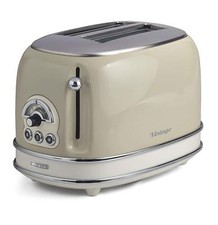 Retro 2 Slice Toaster, Cream Vintage Style, Defrost & Reheat, Ariete 0155/13
