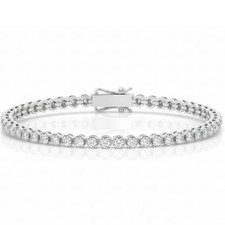 2.25CT 100% Natural Round Diamond Tennis Bracelet Platinum - Ready To Ship
