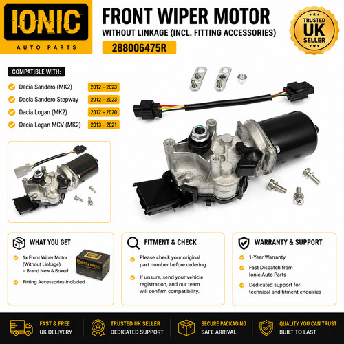 Front windscreen wiper - front,