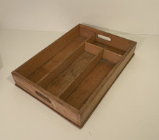 Vintage wooden cutlery tray