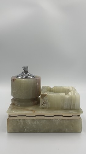 Vintage green onyx - onyx, desk