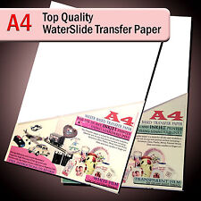 Water Slide Decals - WaterSlide Transfer Paper - A4 Inkjet - Clear or White Lot.