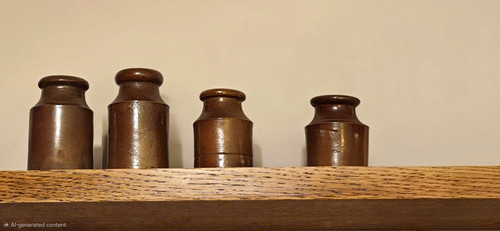 Set brown stoneware - 4,