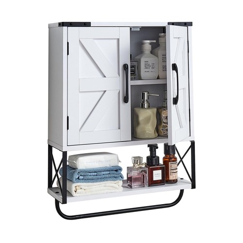 White wall mounted bathroom - mounted,