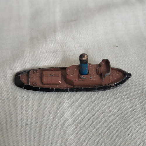 Diecast tugboat model brown - model,