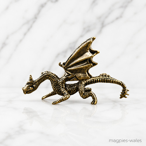 Stunning brass dragon ornament - dragon,