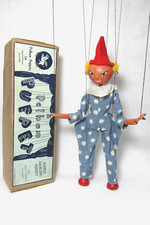 Early Vintage Pelham Puppet " CLOWN "  with lead hands. BARGAIN PRICE !