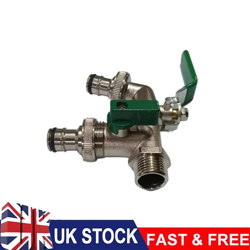 Double garden tap with 2 - tap, 1/2
