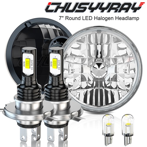 Inch round led - 7'', halogen