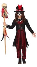 Girls Witch Doctor Costume Fancy Dress Voodoo James Bond Halloween Kids Outfit