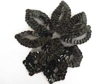 Black sequined applique patch