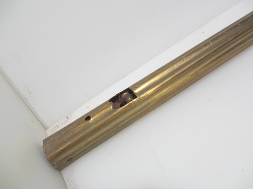 Victorian brass curtain pole - brass,