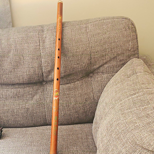 Brown wood shakuhachi flute - wood,