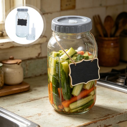 Glass fermentation jar - glass, with