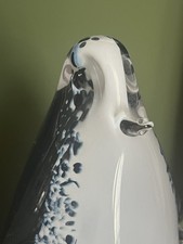 Wedgewood Glass Penguin Figurine Vintage Black And White