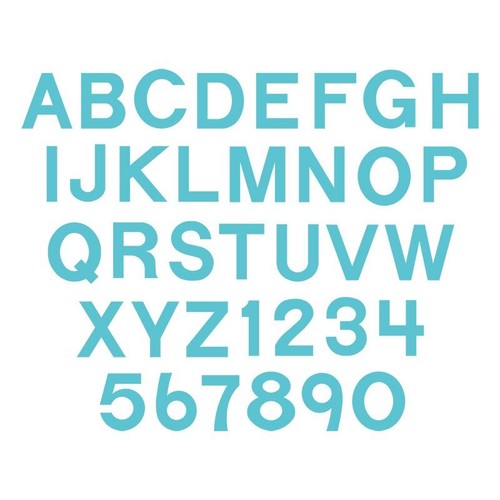 Block capital letters - block, &