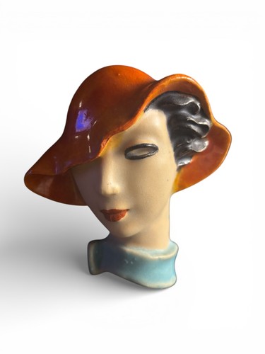Art deco ceramic wall - ceramic, mask
