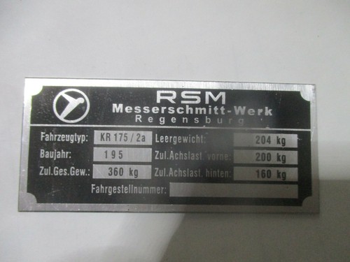 Type plate rsm 175 2a - type,