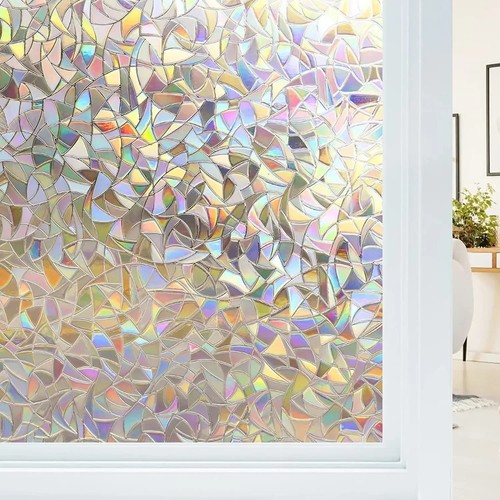 Rainbow frosted window - frosted,