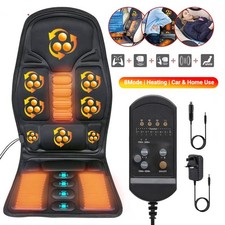 8 Modes Massage Seat Cushion Heated Back Neck Body Massager Chair For Home Car