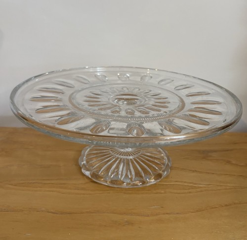 Vintage clear glass - clear, cake